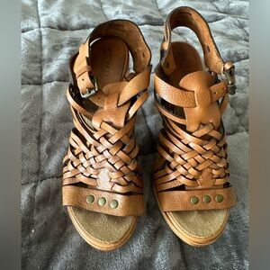 Michael Kors Tan Strappy Sandals with Buckle